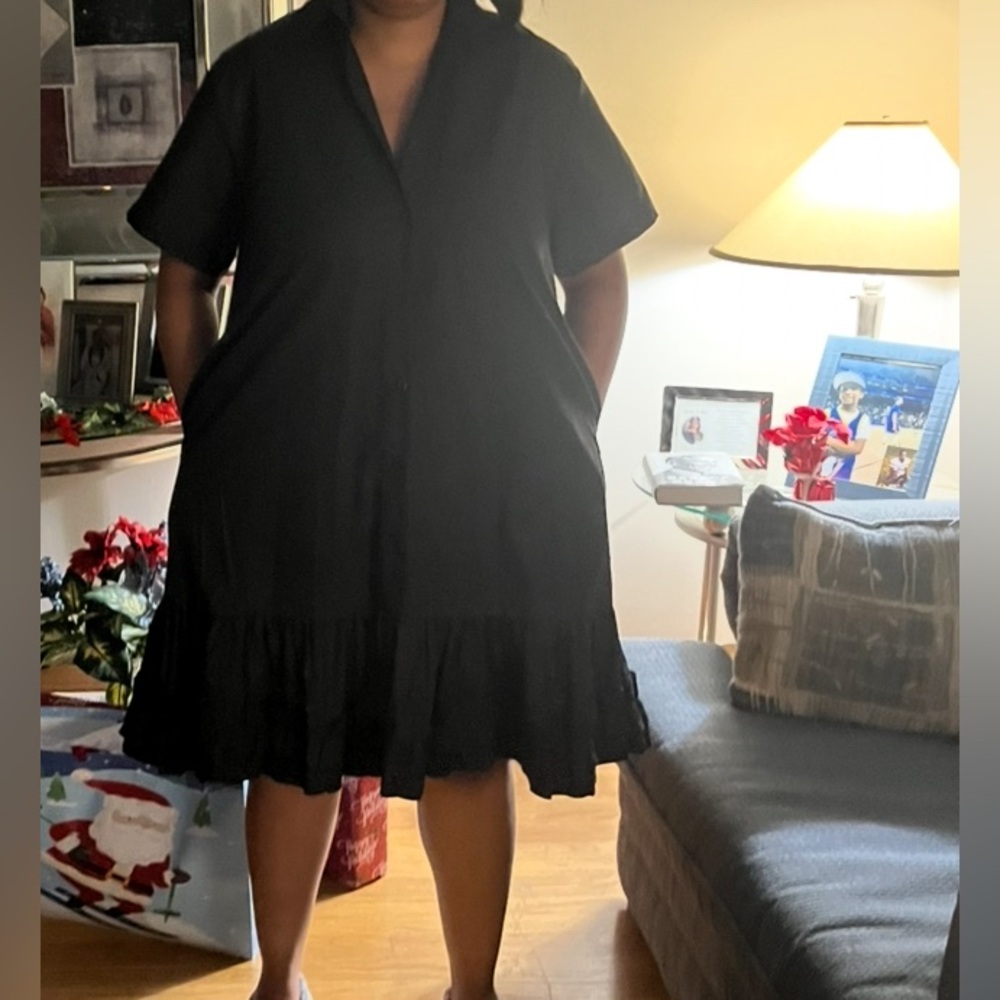 Ellazhu Black Apparel Dress with Ruffle Detail - Picture 4 of 7